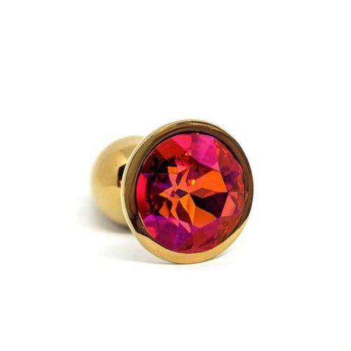Gold Butt Plug Red Rose 2,8 CM