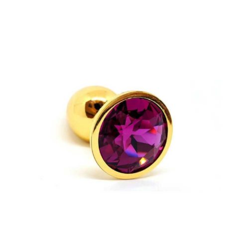 Gold Butt Plug Purple 2,8 CM