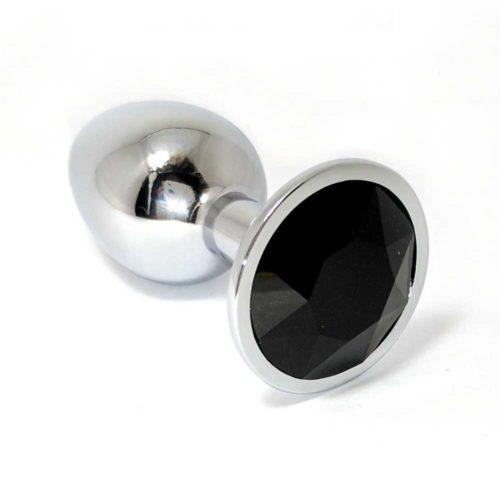 Silver Butt Plug Nero 4 CM