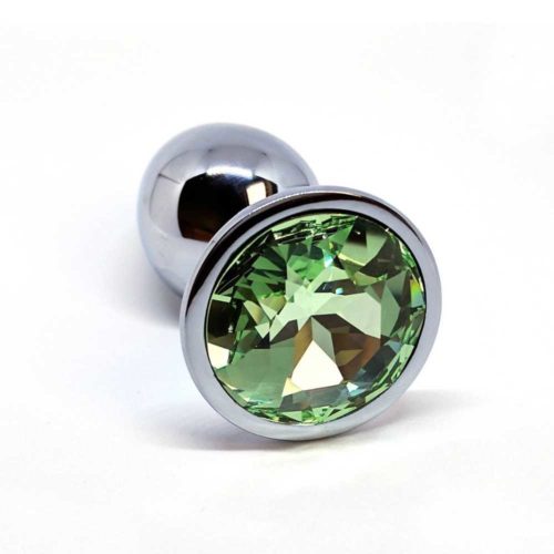 Silver Butt Plug Smeraldo 4 CM