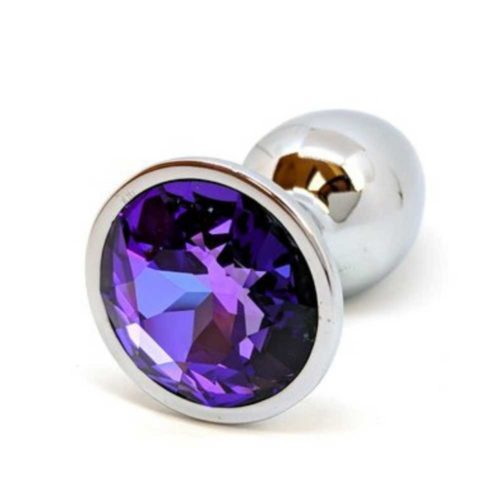 Silver Butt Plug viola 3 CM